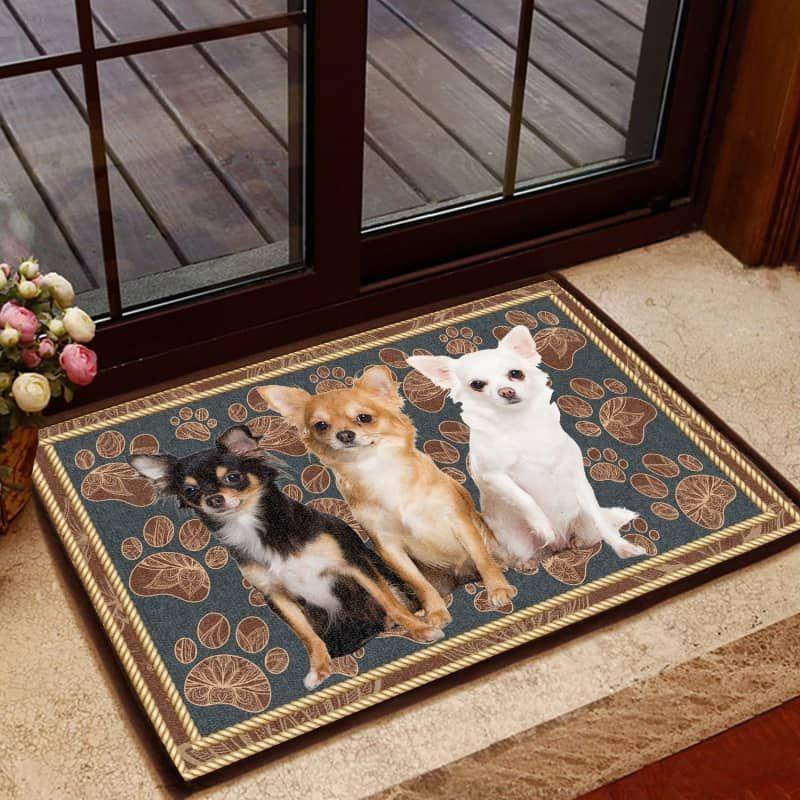 Chihuahua-Flower Paw Doormat