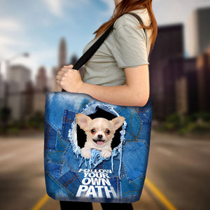 Chihuahua-Follow Your Own Path-Cloth Tote Bag