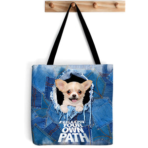 Chihuahua-Follow Your Own Path-Cloth Tote Bag