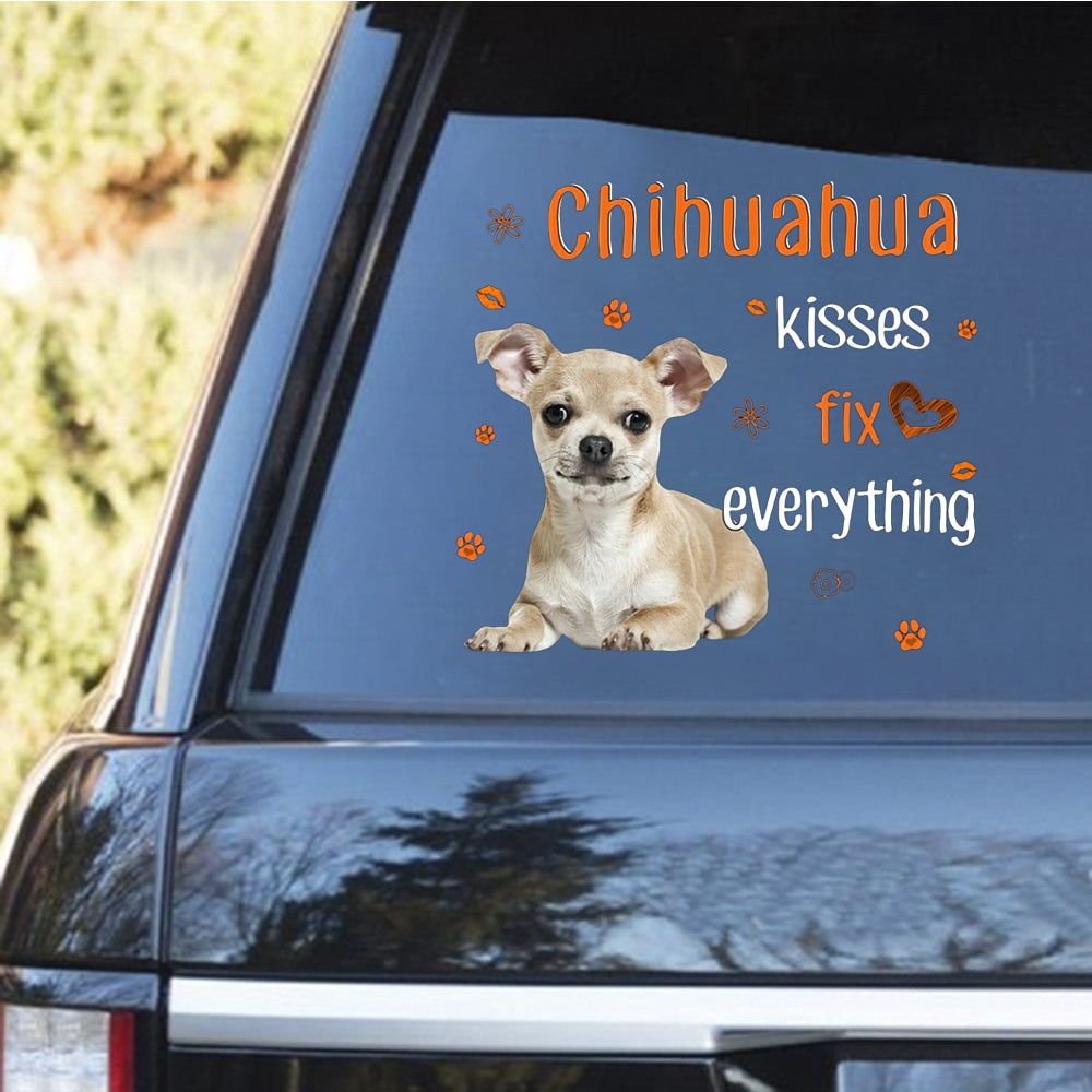 Chihuahua-Kiss Fix Everything Decal