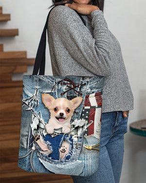 Chihuahua-Ripped Jeans-Cloth Tote Bag