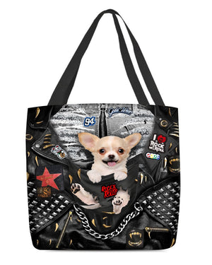 Chihuahua-Rock Dog-Cloth Tote Bag