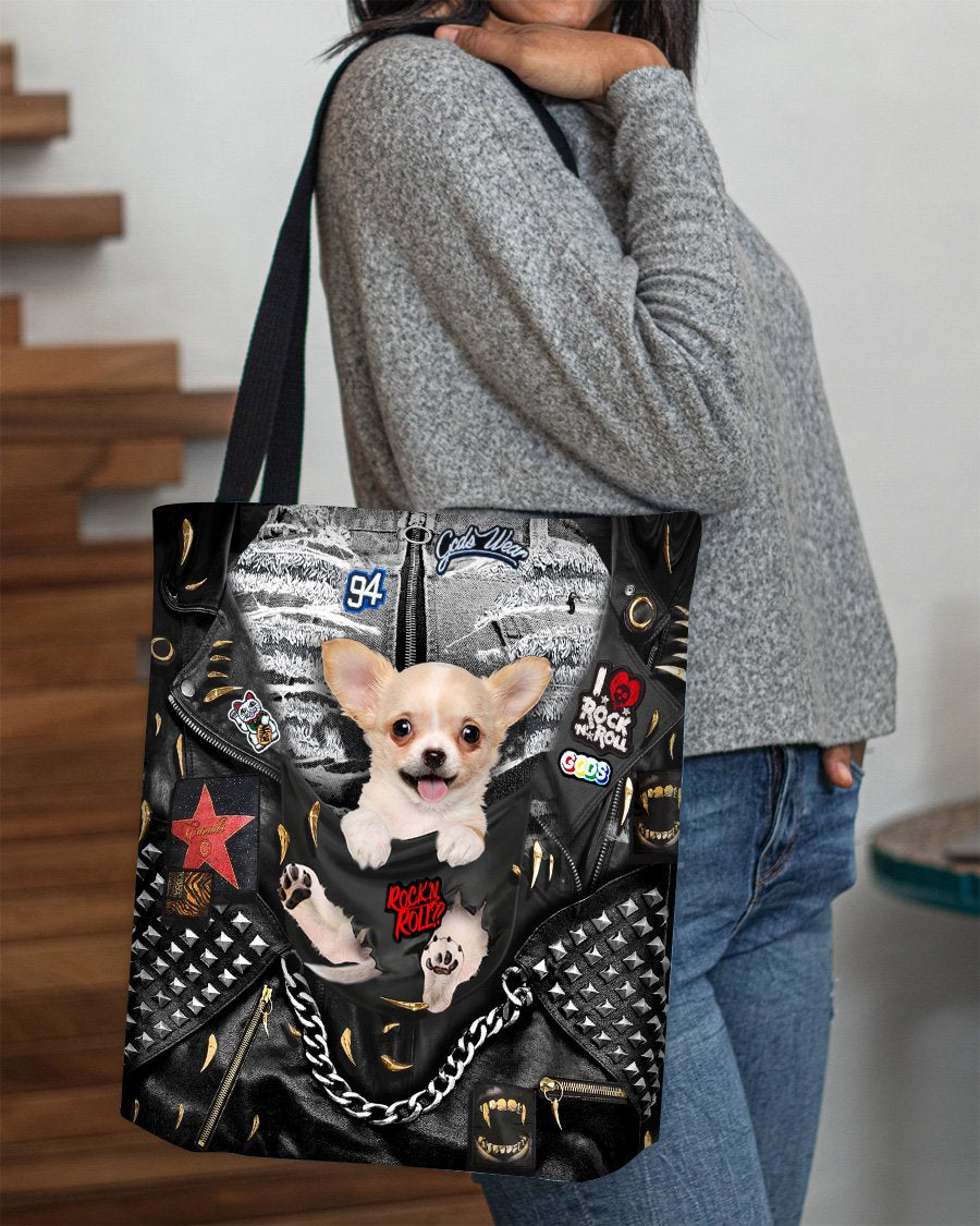 Chihuahua-Rock Dog-Cloth Tote Bag