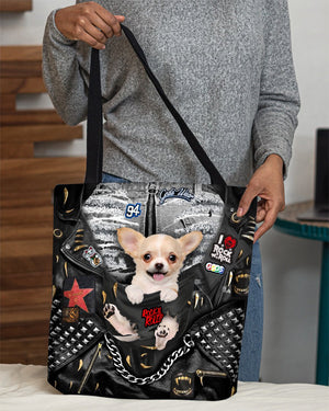 Chihuahua-Rock Dog-Cloth Tote Bag