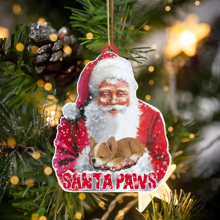 Chihuahua-Santa Paws-Two Sided Ornament