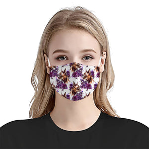 Premium Chihuahua Seamless Floral White EZ09 2704 Face Mask