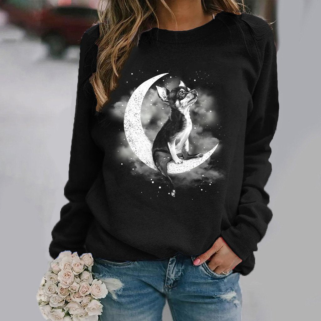 Chihuahua -Sit On The Moon- Premium Sweatshirt