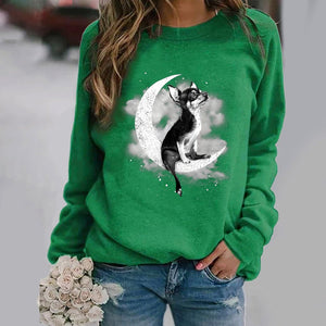 Chihuahua -Sit On The Moon- Premium Sweatshirt