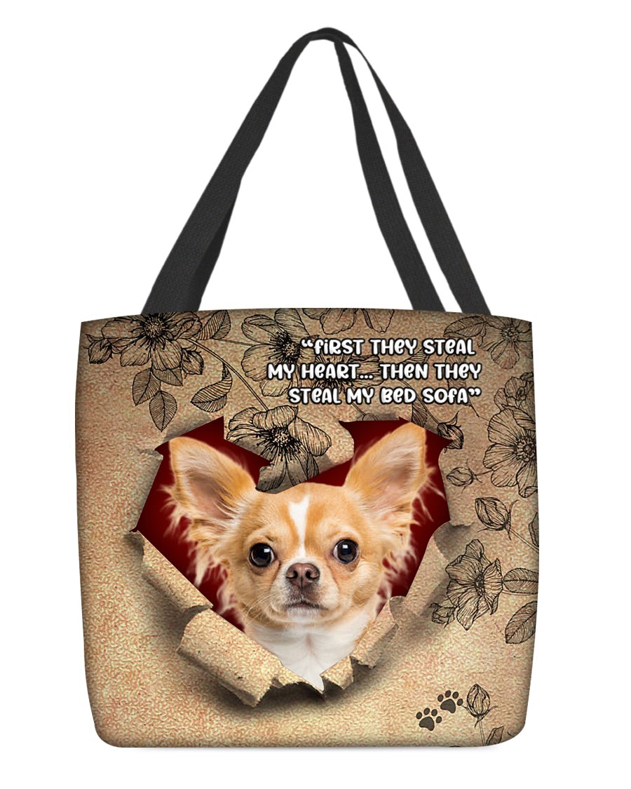 Chihuahua -Torn Cloth Tote Bag