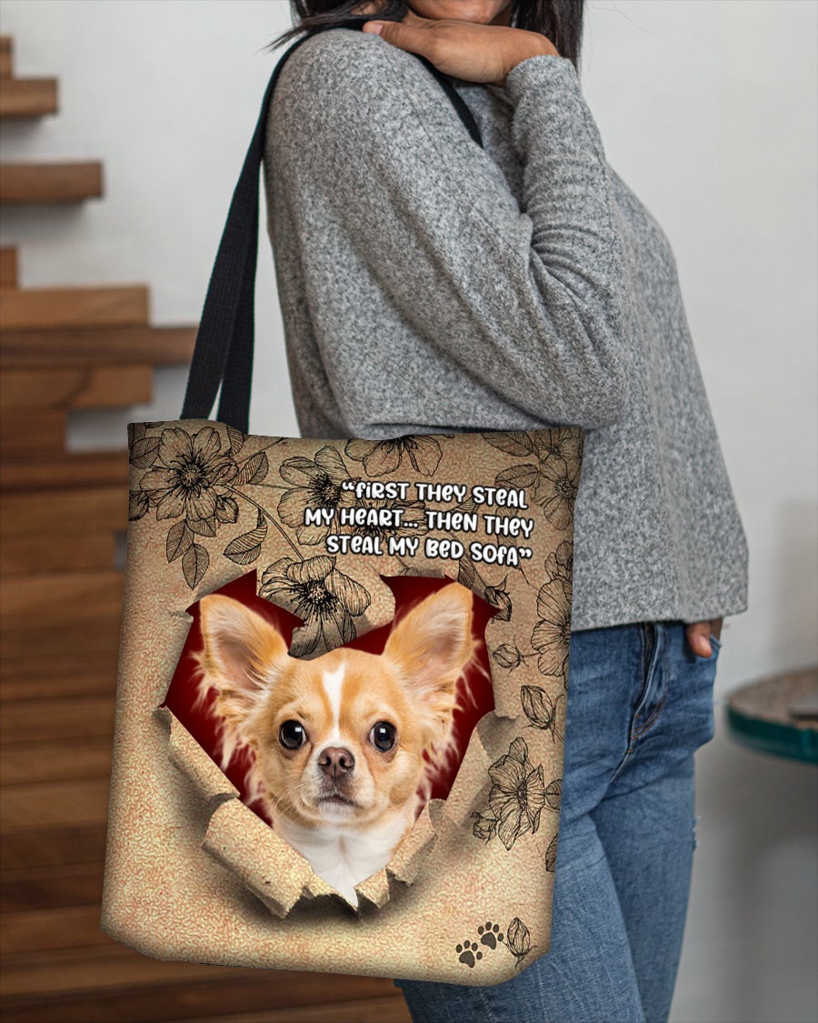 Chihuahua -Torn Cloth Tote Bag