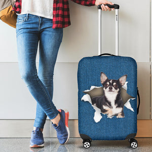 Chihuahua-Torn Paper Luggage Covers