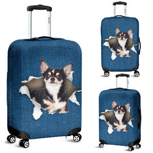 Chihuahua-Torn Paper Luggage Covers