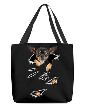 Cracks-Chihuahua 1-Cloth Tote Bag