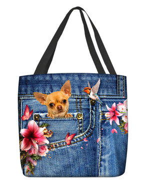 Chihuahua1-Lily Cloth Tote Bag