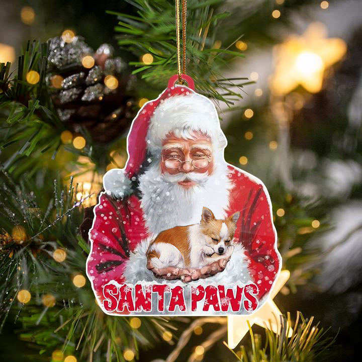 Chihuahua2-Santa Paws-Two Sided Ornament