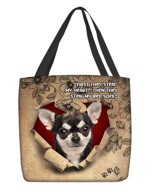 Chihuahua2-Torn Cloth Tote Bag