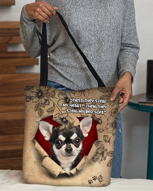 Chihuahua2-Torn Cloth Tote Bag