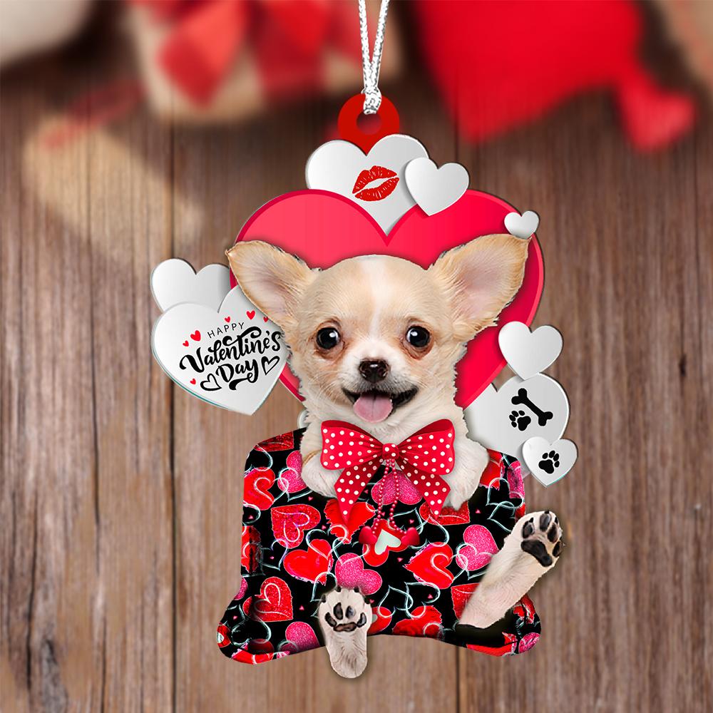 Chihuahua2 Valentine's Day Sleeping Bag-Two Sides Ornament