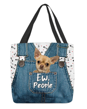 Chihuahua 2-EW people-Cloth Tote Bag