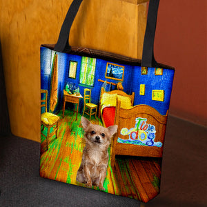 Chihuahua 3 in the bedroom-Cloth Tote Bag