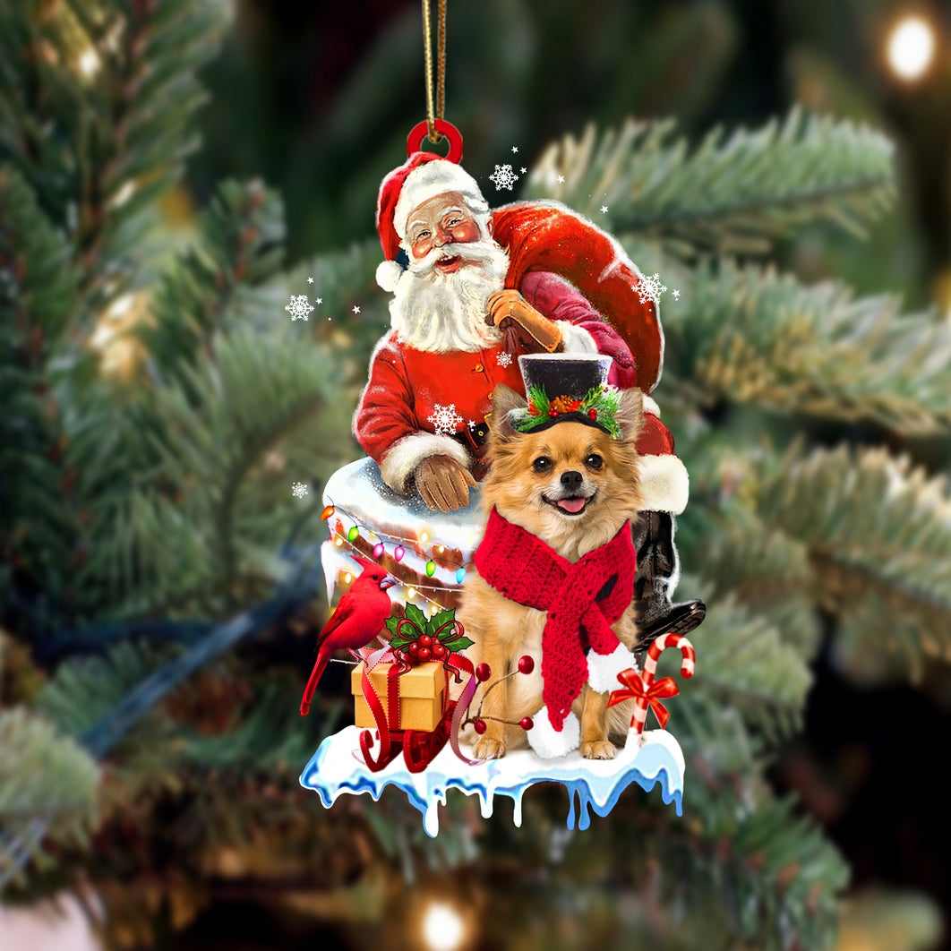 Chihuahua3-Christmas Chimney Two Sided Ornament