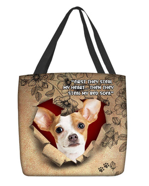 Chihuahua3-Torn Cloth Tote Bag