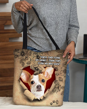 Chihuahua3-Torn Cloth Tote Bag