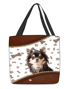 Chihuahua3-Zipper Texture-Cloth Tote Bag