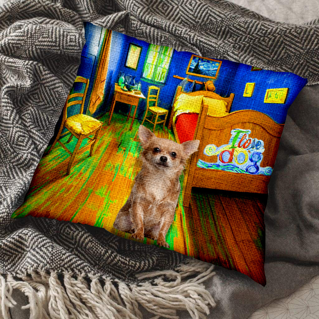 Chihuahua 3 In the Bedroom-Pillow Case