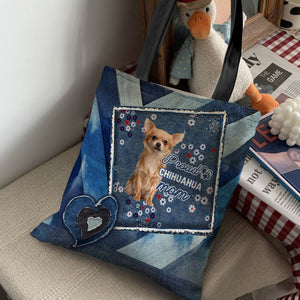 Chihuahua 3 Pround Mom2-Cloth Tote Bag