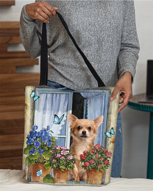 Chihuahua 3 Today I Choose Joy-Cloth Tote Bag