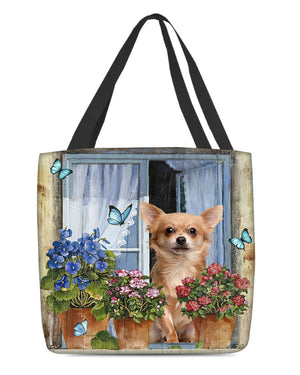 Chihuahua 3 Today I Choose Joy-Cloth Tote Bag