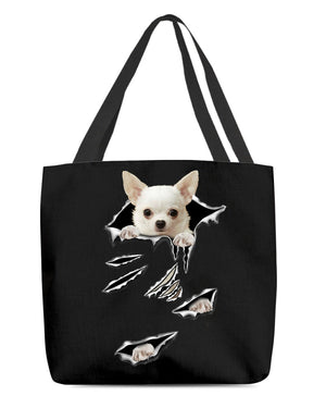 Cracks-Chihuahua-Cloth Tote Bag