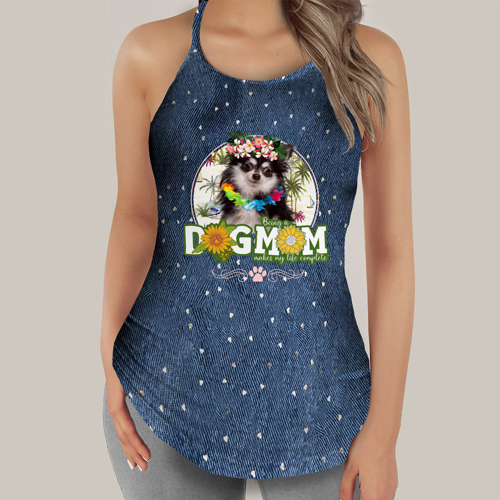 Chihuahua 6-Hawaii beach Dog Mom Tank Top