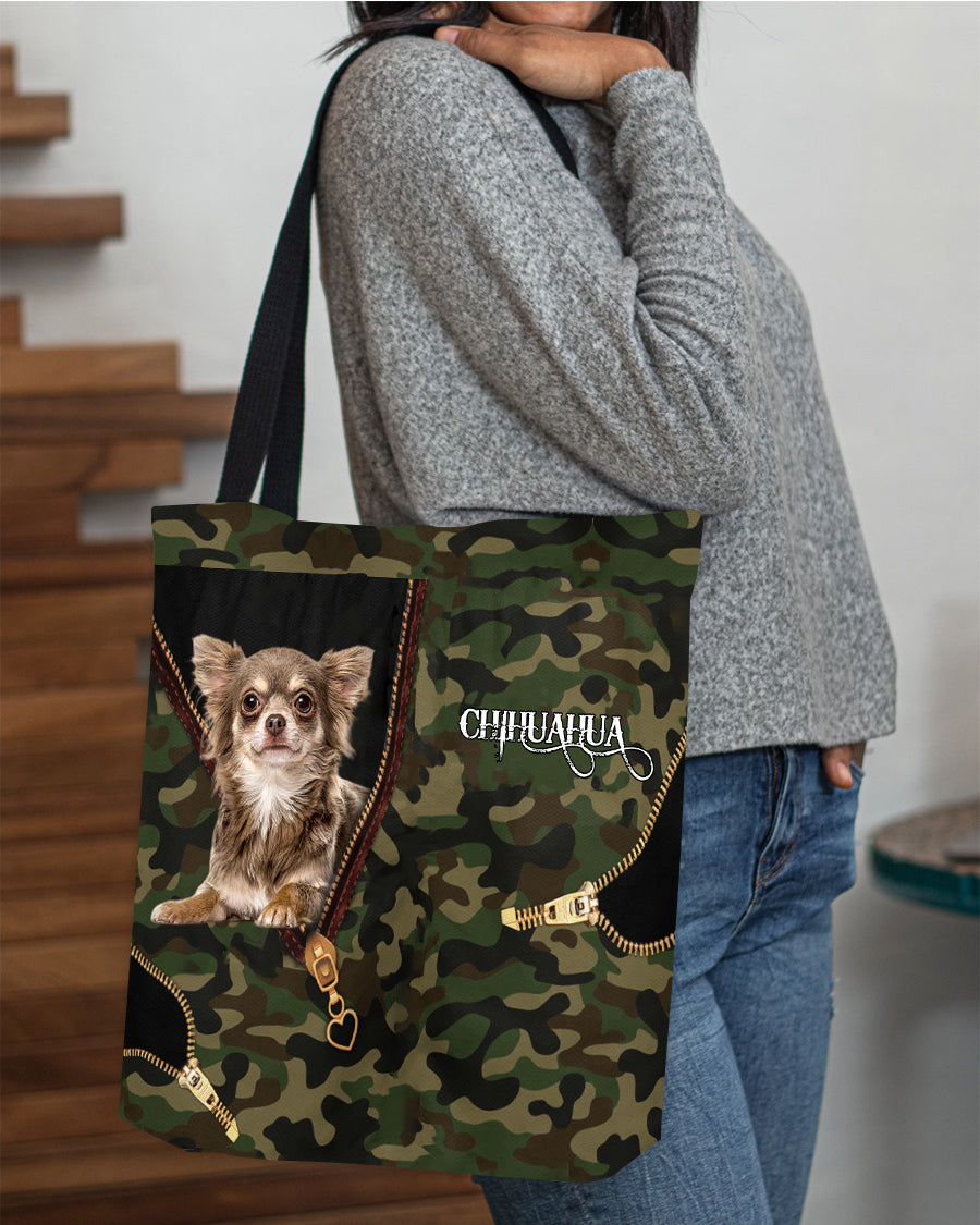 Chihuahua Camo Cloth Tote Bag