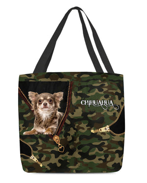 Chihuahua Camo Cloth Tote Bag