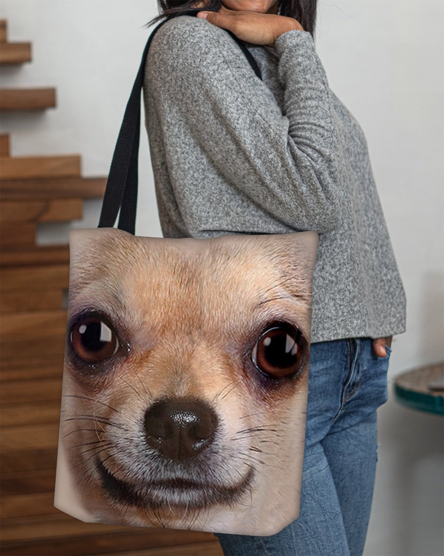 Chihuahua Face-Cloth Tote Bag