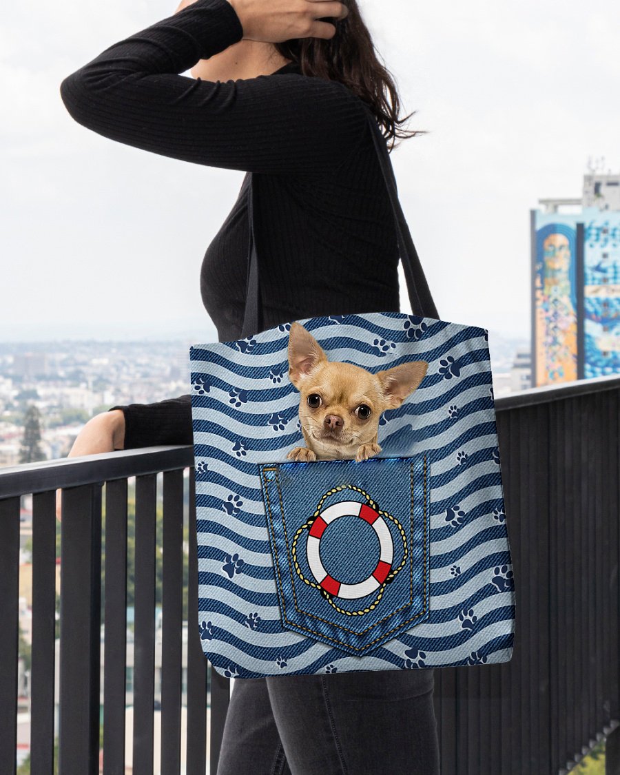 Chihuahua On Board-Cloth Tote Bag