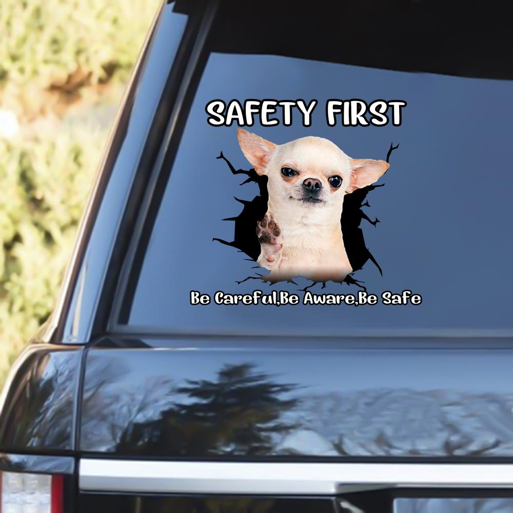 Chihuahua Safety First Decal