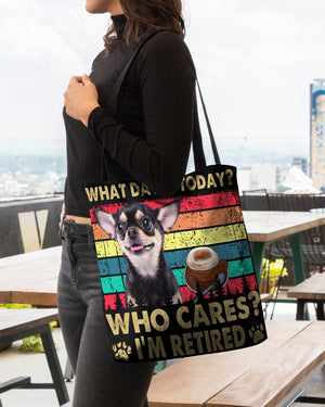 Chihuahua Who Cares-Cloth Tote Bag