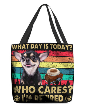 Chihuahua Who Cares-Cloth Tote Bag