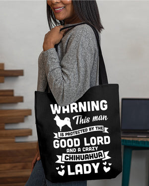 Chihuahua (1) Crazy lady Cloth Tote Bag3