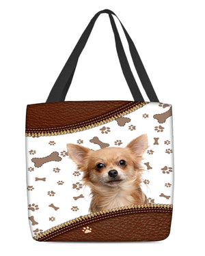 Chihuahua(2)-Zipper Texture-Cloth Tote Bag