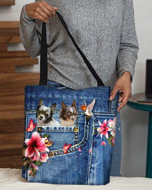 Chihuahua 2-Lily Cloth Tote Bag