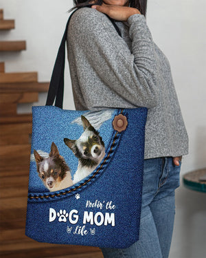 Chihuahua n2-Dog Mom Life-Cloth Tote Bag