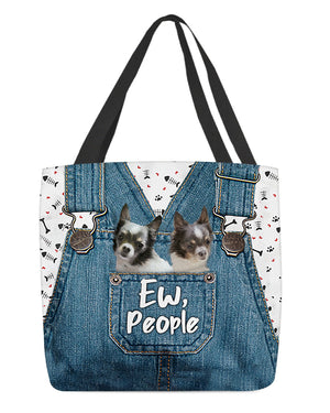 Chihuahua n 2-EW people-Cloth Tote Bag