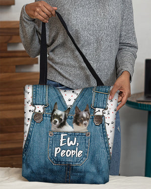 Chihuahua n 2-EW people-Cloth Tote Bag