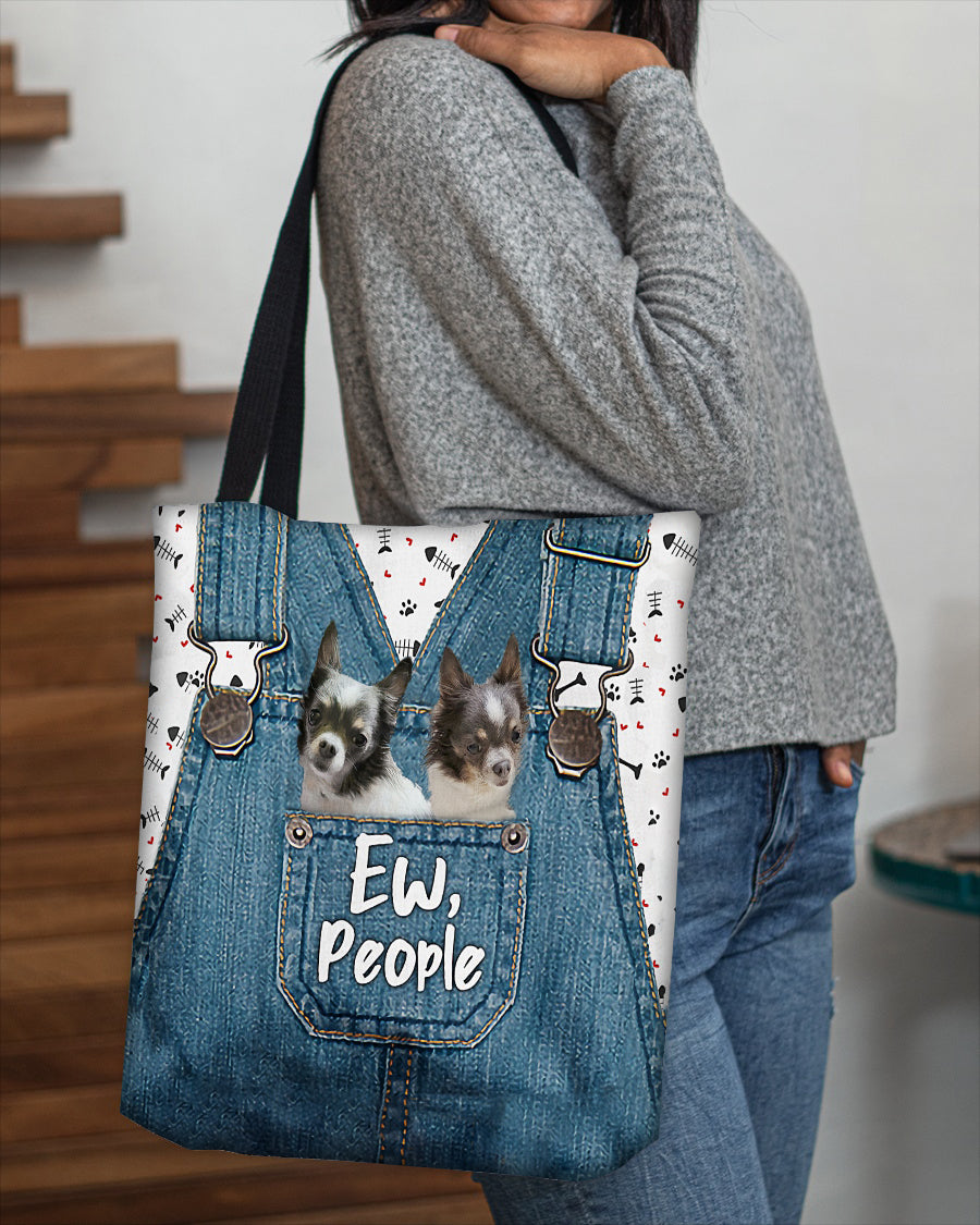 Chihuahua n 2-EW people-Cloth Tote Bag