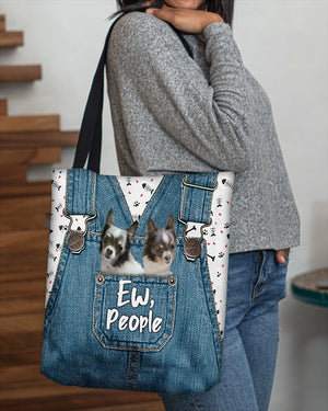 Chihuahua n 2-EW people-Cloth Tote Bag