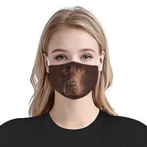 Chocolate Lab Face EZ06 1504 Face Mask
